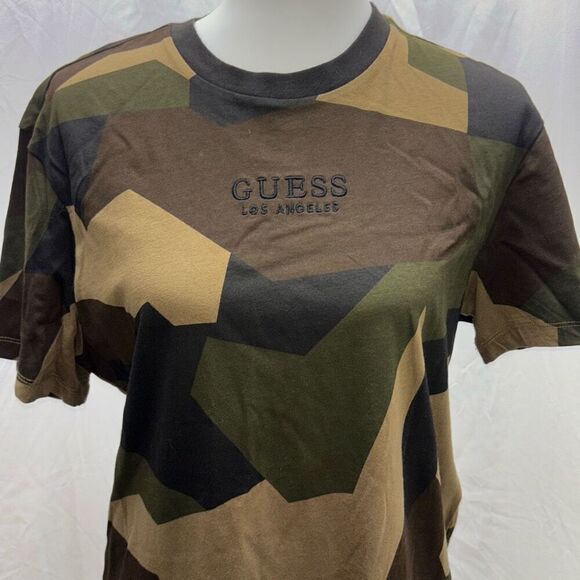 NWT GUESS Anderson Fashion Crew Camo t shirt Sz M camouflage - Picture 2 of 6